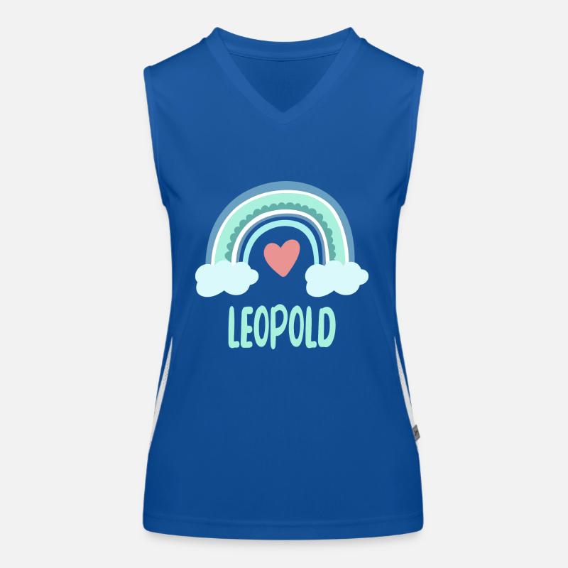 Leopold Name Rainbow Baby Women's Functional Contrast Tank Top