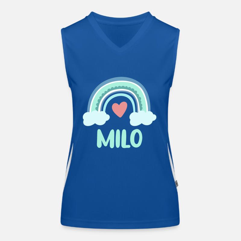 Milo Name Rainbow Baby Women's Functional Contrast Tank Top