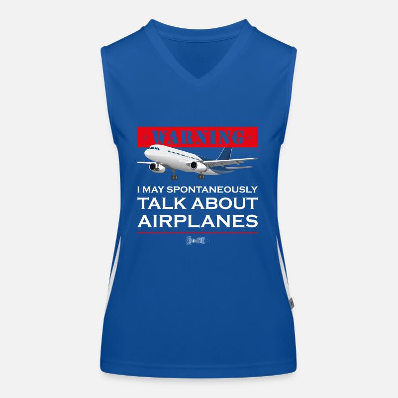 Lustiger Pilot Crop Duster Aviation, ich darf reden Funktionelles Kontrast-Tank Top für Frauen