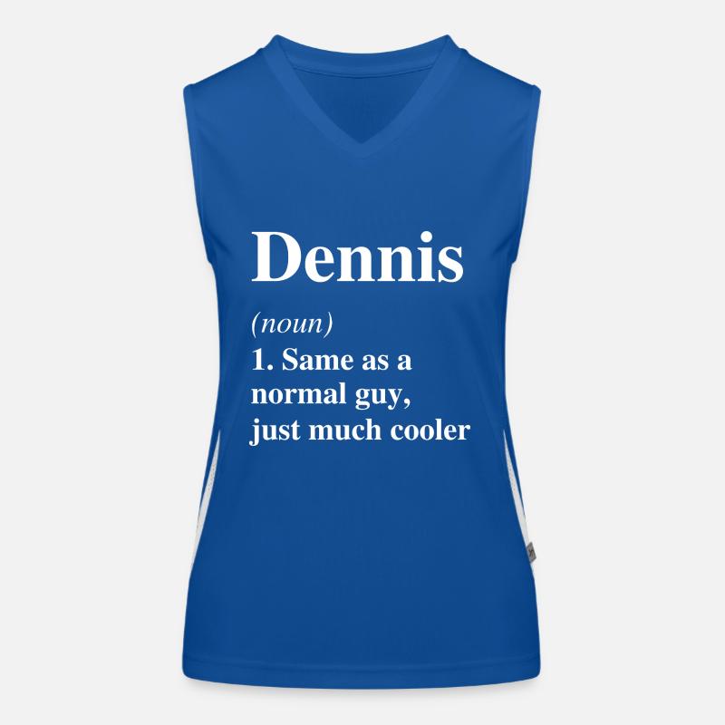 Dennis Definition Cool Name Saying Gift Women's Functional Contrast Tank Top
