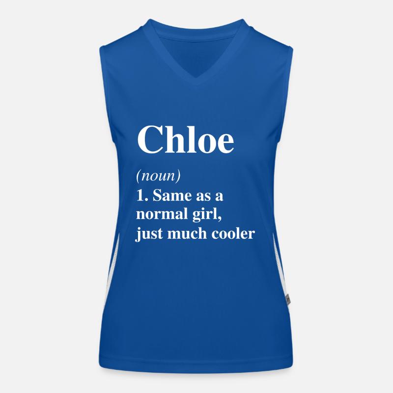 Chloe Definition Cool Name Saying Gift Women's Functional Contrast Tank Top