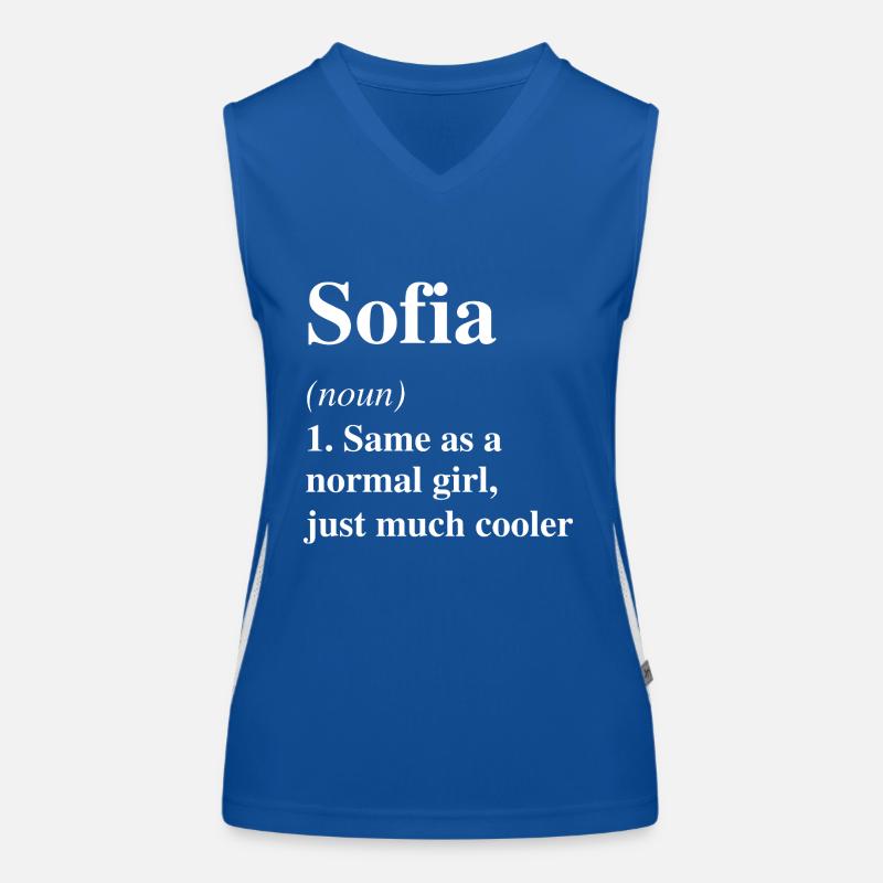 Sofia Définition Cool Nom Dire Cadeau Débardeur respirant contrasté Femme