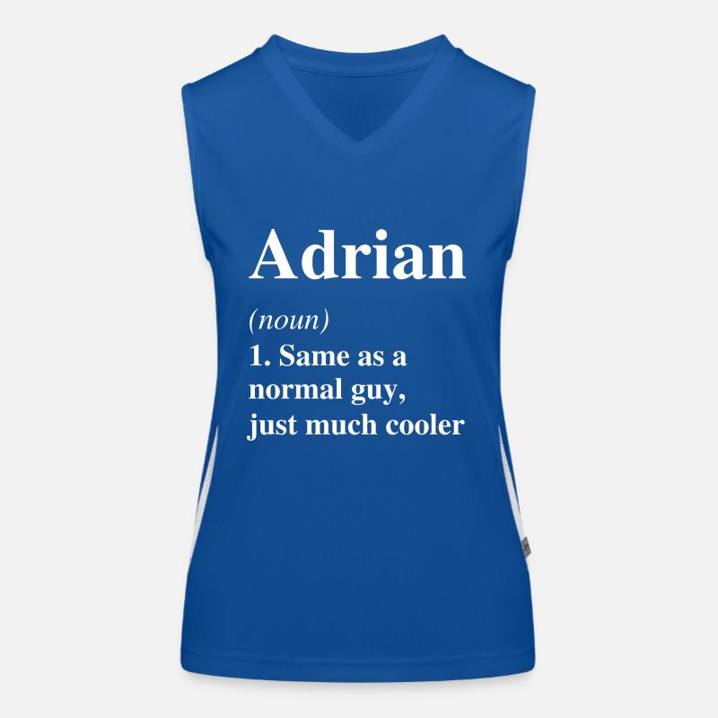 Adrian Definition Cooler Name Spruch Geschenk Funktionelles Kontrast-Tank Top für Frauen