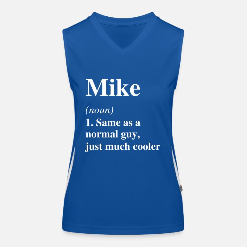 Mike Definition Cool Name Saying Gift Women's Functional Contrast Tank Top