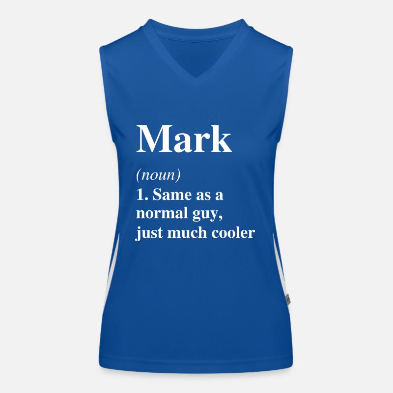 Mark Definition Cool Name Saying Gift Women's Functional Contrast Tank Top