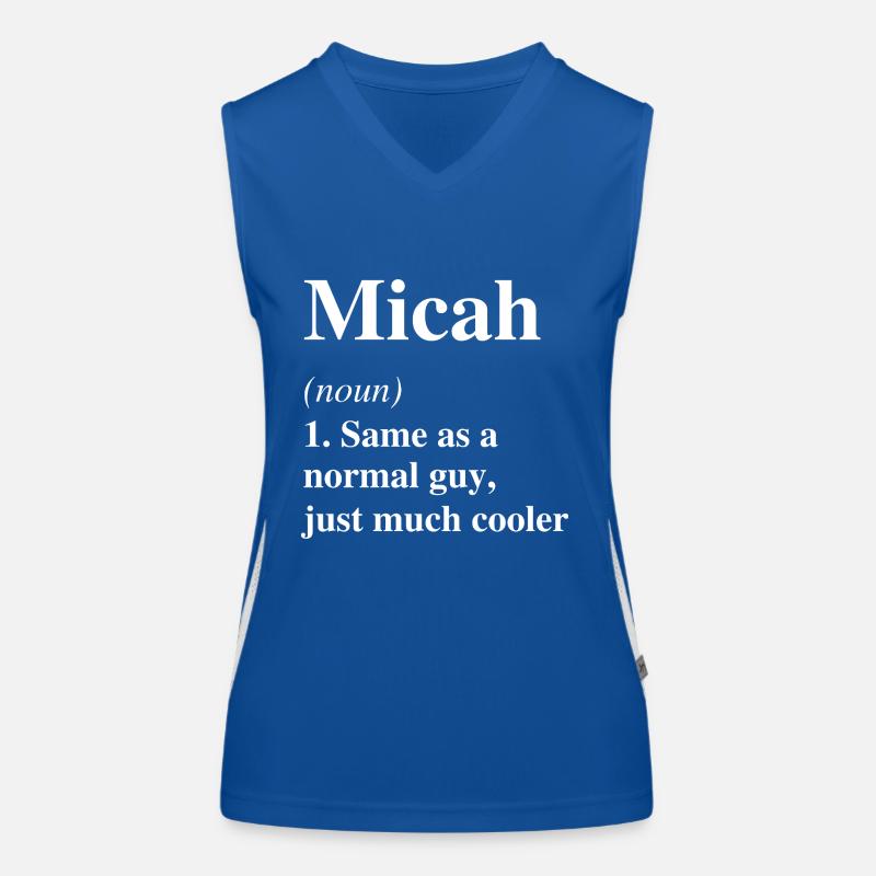 Micah Definition Cooler Name Spruch Geschenk Funktionelles Kontrast-Tank Top für Frauen