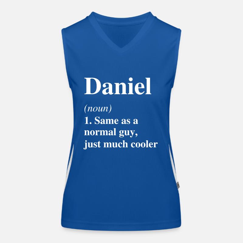 Daniel Definition Cooler Name Spruch Geschenk Funktionelles Kontrast-Tank Top für Frauen