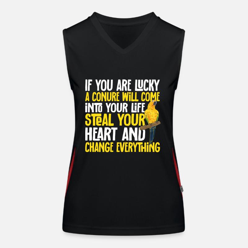 Sonnensittich Papagei Sittich Vogel Funktionelles Kontrast-Tank Top für Frauen