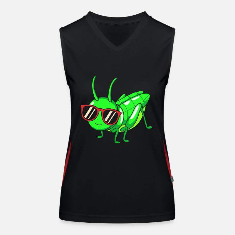 Grashüpfer Heuschrecke Funktionelles Kontrast-Tank Top für Frauen