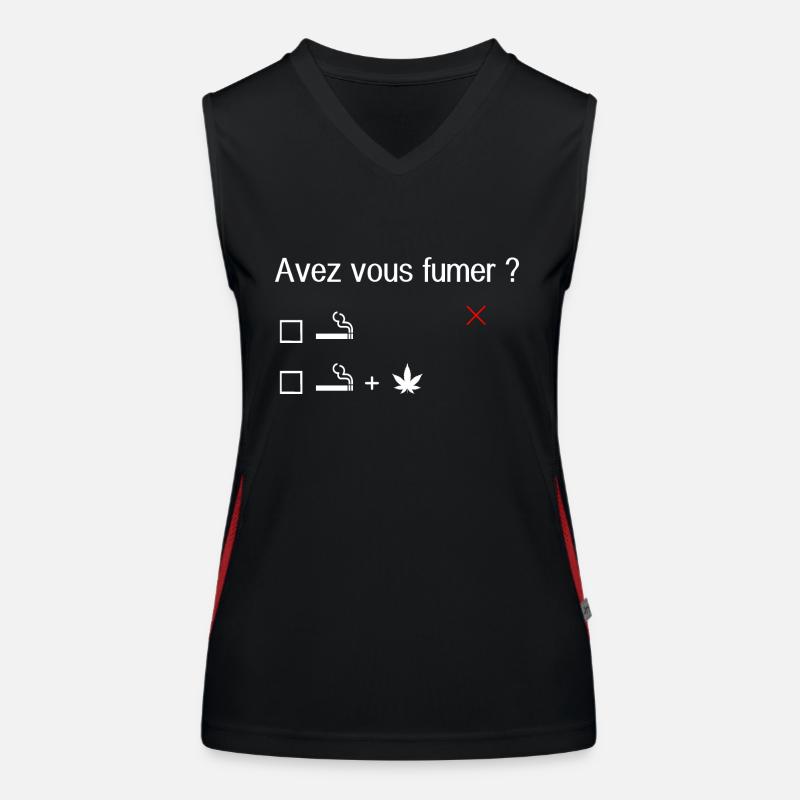 AVEZ VOUS FUMER Débardeur respirant contrasté Femme