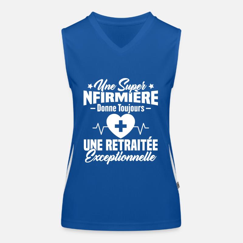 Retraite infirmière, Cadeau future retraitée Débardeur respirant contrasté Femme