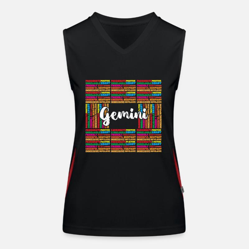 Sternzeichen Zwilling Funktionelles Kontrast-Tank Top für Frauen