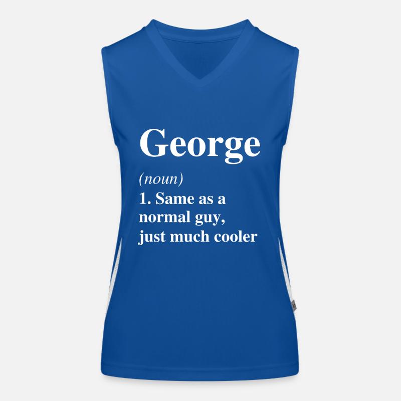 George Definition Cooler Name Spruch Geschenk Funktionelles Kontrast-Tank Top für Frauen