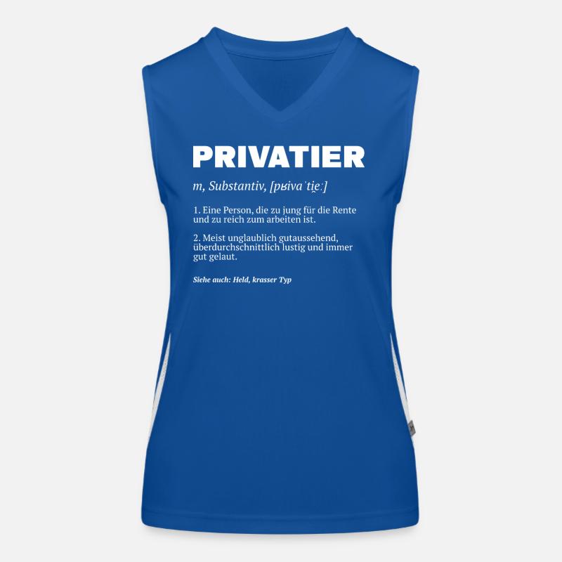 Privatier Definition Funktionelles Kontrast-Tank Top für Frauen