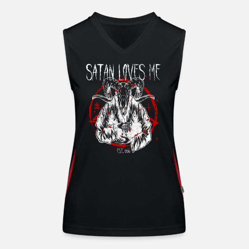 Satanist Baphomet Satanism Women's Functional Contrast Tank Top