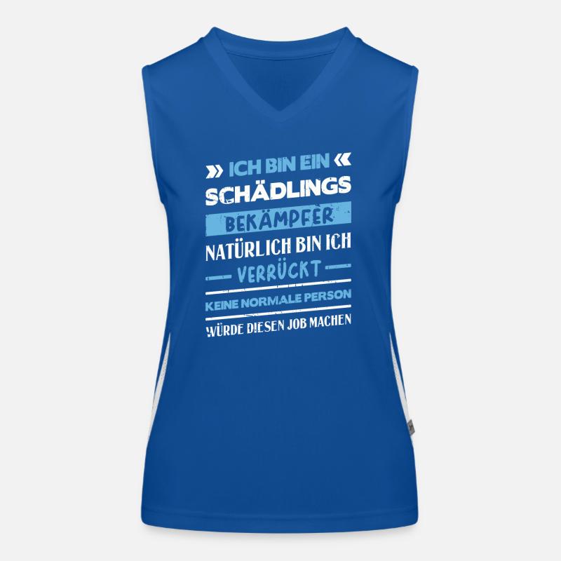 Kammerjäger Schädlingsbekämpfer Funktionelles Kontrast-Tank Top für Frauen