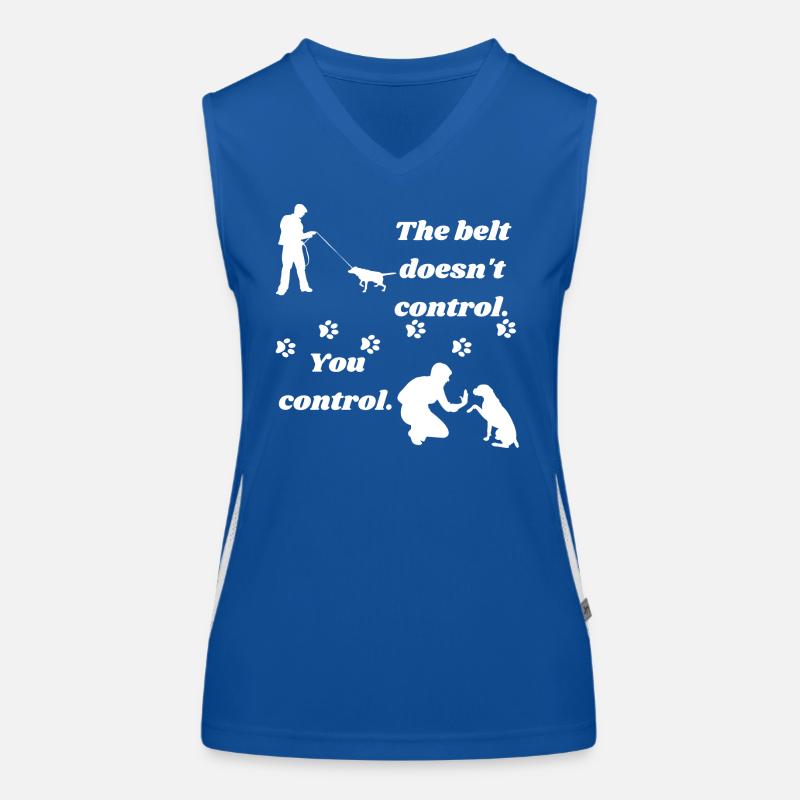 Gassi gehen mit dem Hund Funktionelles Kontrast-Tank Top für Frauen