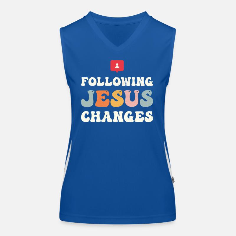 Following Jesus Changes Funktionelles Kontrast-Tank Top für Frauen