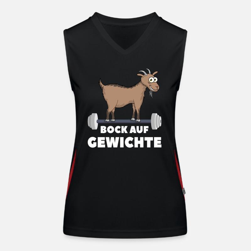 Bock auf Gewichte Funktionelles Kontrast-Tank Top für Frauen
