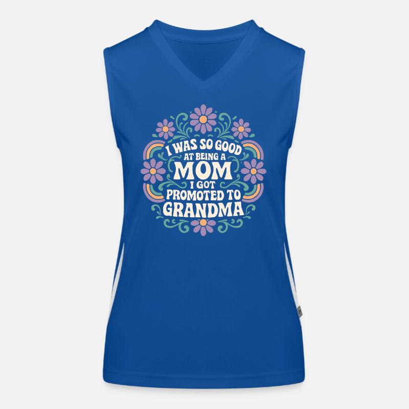 Retro Blumen Mutter Befördert Oma Funktionelles Kontrast-Tank Top für Frauen