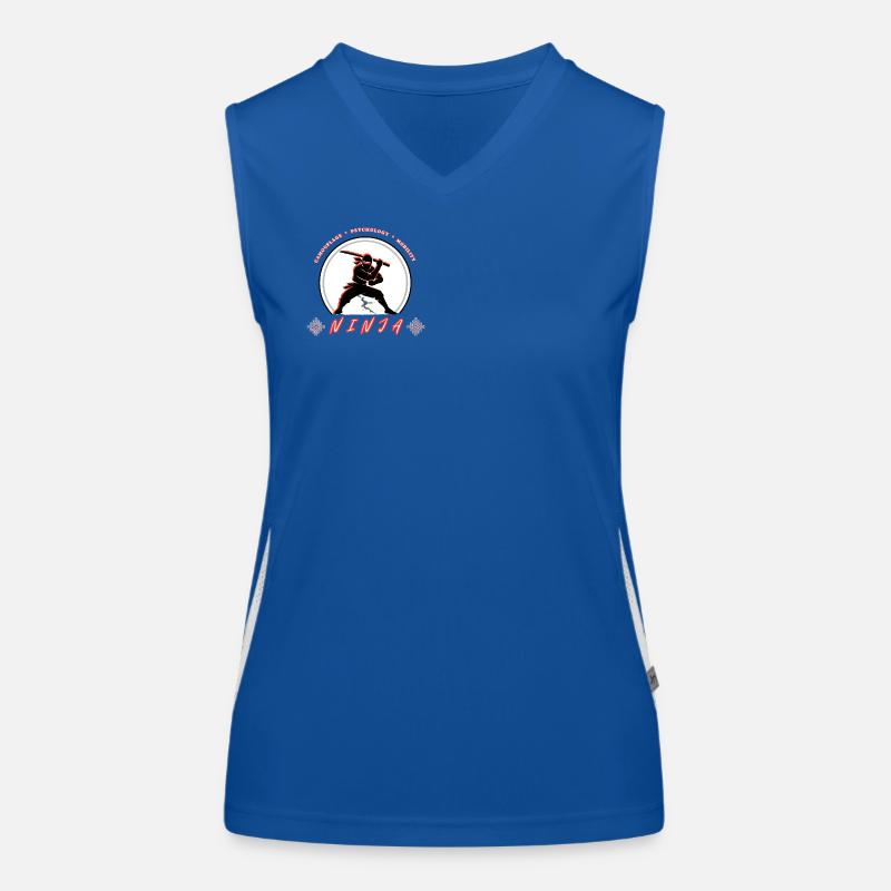 Emblème du Guerrier Ninja – Conception des arts martiaux Débardeur respirant contrasté Femme