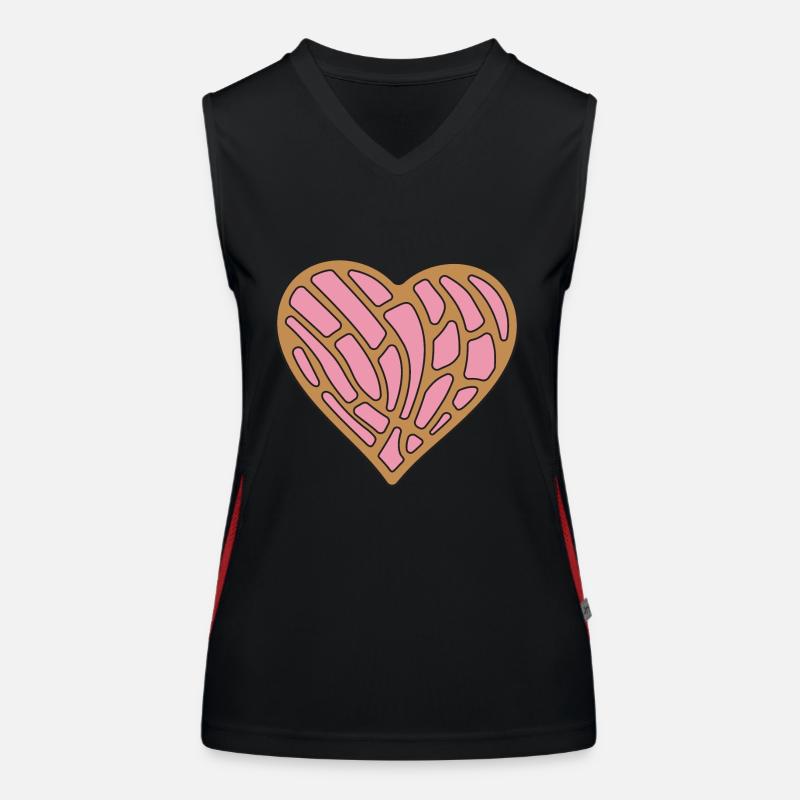 Concha Hispanic Mexican Pan Dulce Women's Functional Contrast Tank Top