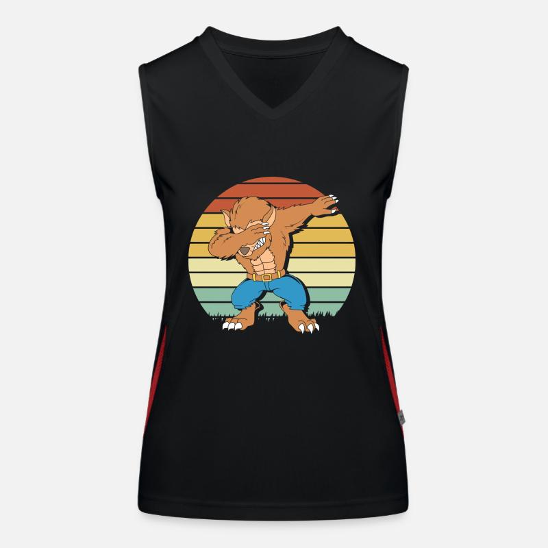 Werwolf Funktionelles Kontrast-Tank Top für Frauen