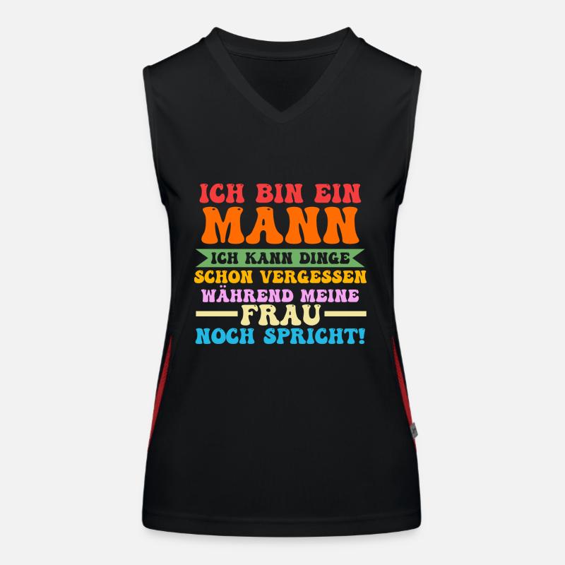 Ich Bin Ein Mann Funktionelles Kontrast-Tank Top für Frauen