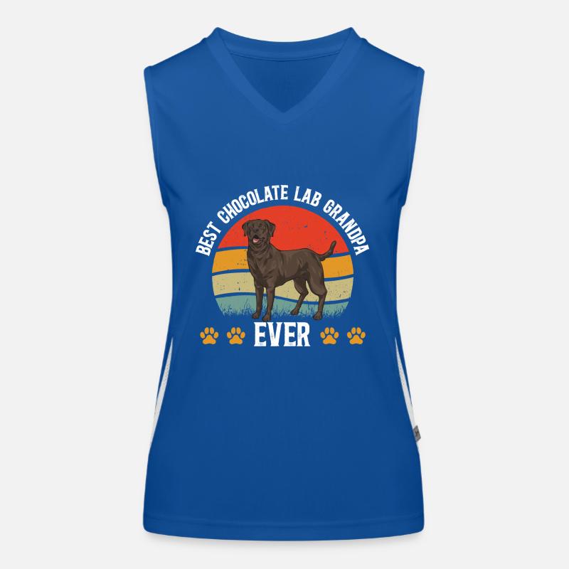 Schoko Brauner Labrador Retriever Hund Funktionelles Kontrast-Tank Top für Frauen