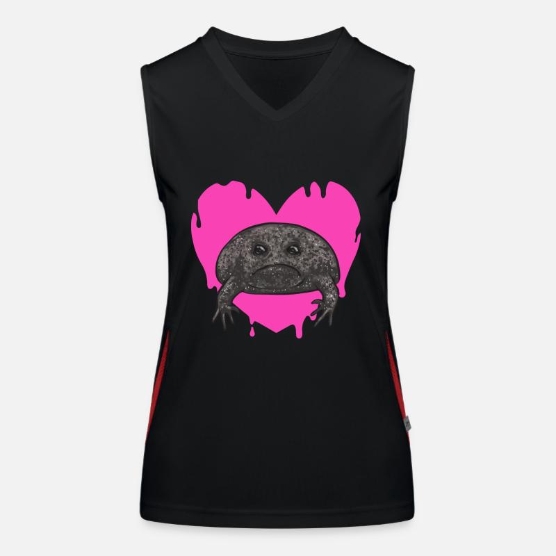 Black Rain Frog Breviceps Fuscus Frog Women's Functional Contrast Tank Top