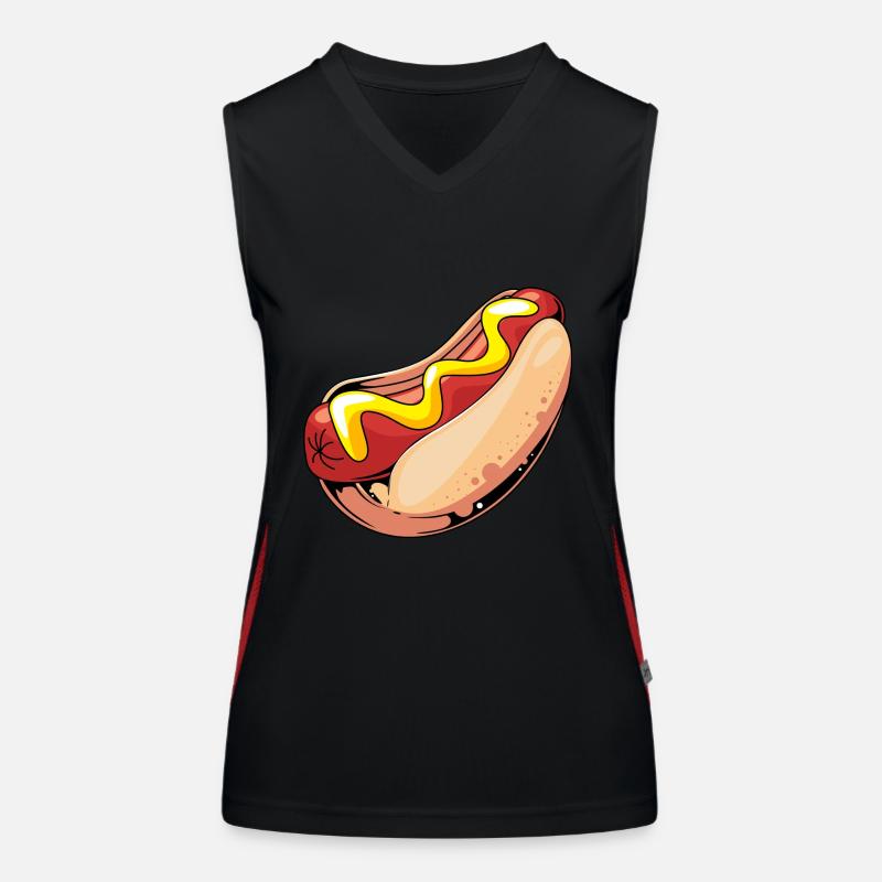 Hot Dog Snack Women's Functional Contrast Tank Top
