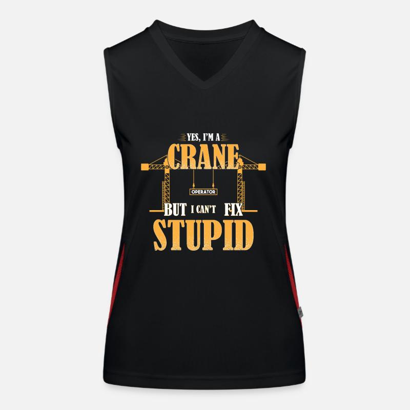 Crane operator crane Women's Functional Contrast Tank Top
