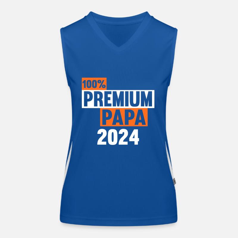 Werdender Papa 2031 Funktionelles Kontrast-Tank Top für Frauen