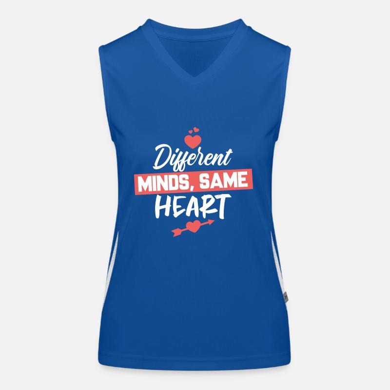 Neurodiverses Ehepaar Valentinstag Funktionelles Kontrast-Tank Top für Frauen