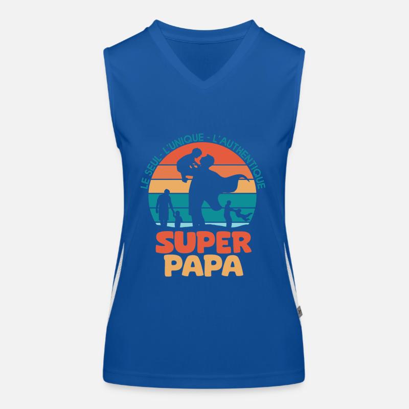 Papa Geschenk Superdad Vatertag Funktionelles Kontrast-Tank Top für Frauen