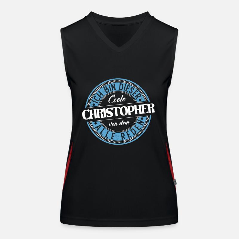Christopher Geschenkidee Geschenk Geburtstag Funktionelles Kontrast-Tank Top für Frauen