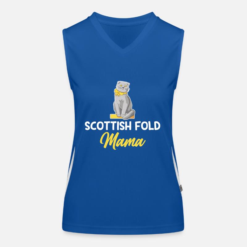 Scottish Fold Katze Funktionelles Kontrast-Tank Top für Frauen