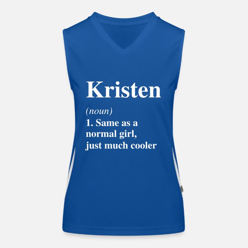 Kristen Definition Cooler Name Spruch Geschenk Funktionelles Kontrast-Tank Top für Frauen
