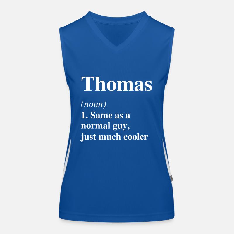 Thomas Définition Cool Nom Dicton Cadeau Débardeur respirant contrasté Femme