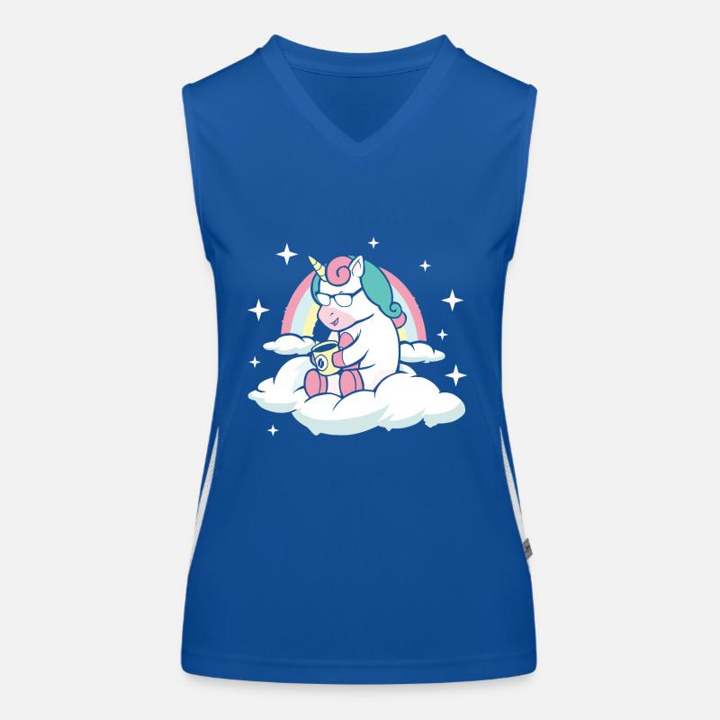 unicorn coffee Geschenk Einhorn Kaffee Funktionelles Kontrast-Tank Top für Frauen