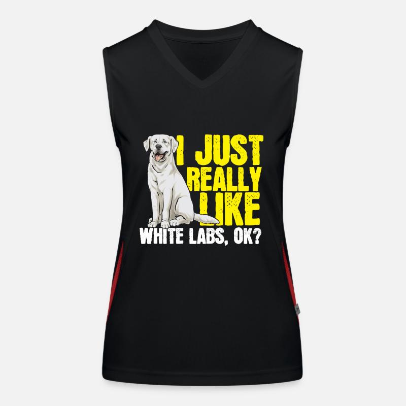 Labrador Retriever blanc Labrador Labrador blanc Débardeur respirant contrasté Femme