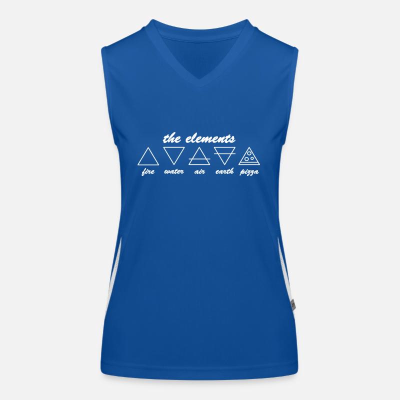 Element Pizza Funktionelles Kontrast-Tank Top für Frauen