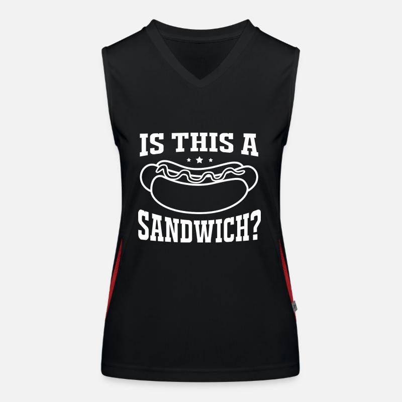 Hot Dog Snack Women's Functional Contrast Tank Top