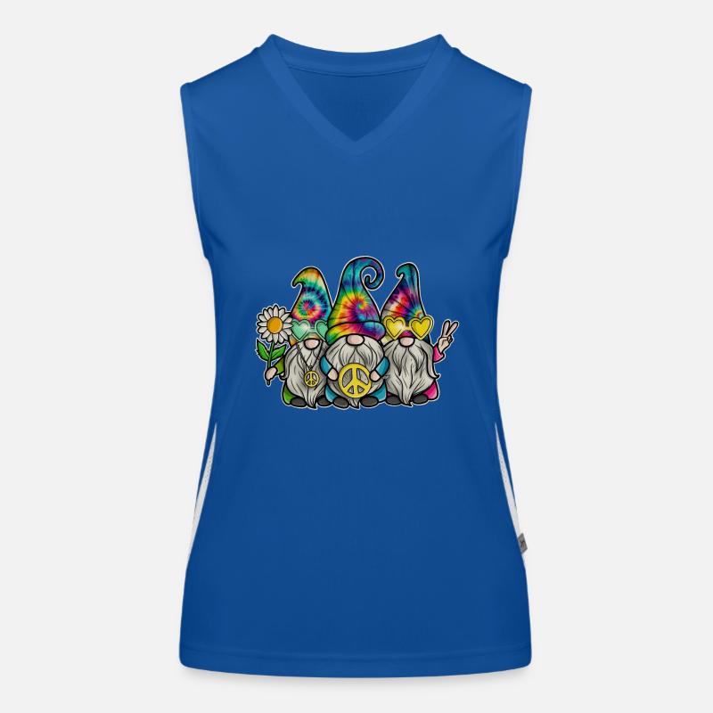 Hippie Gnomes Peace Tie Dye Funktionelles Kontrast-Tank Top für Frauen