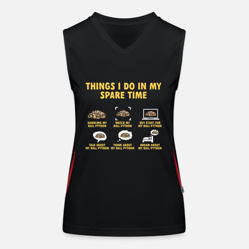 Ball Python Schlange Königspython Funktionelles Kontrast-Tank Top für Frauen