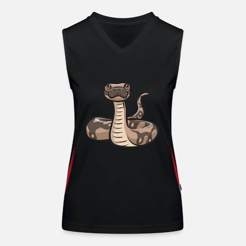 Ball Python Snake King Python Débardeur respirant contrasté Femme