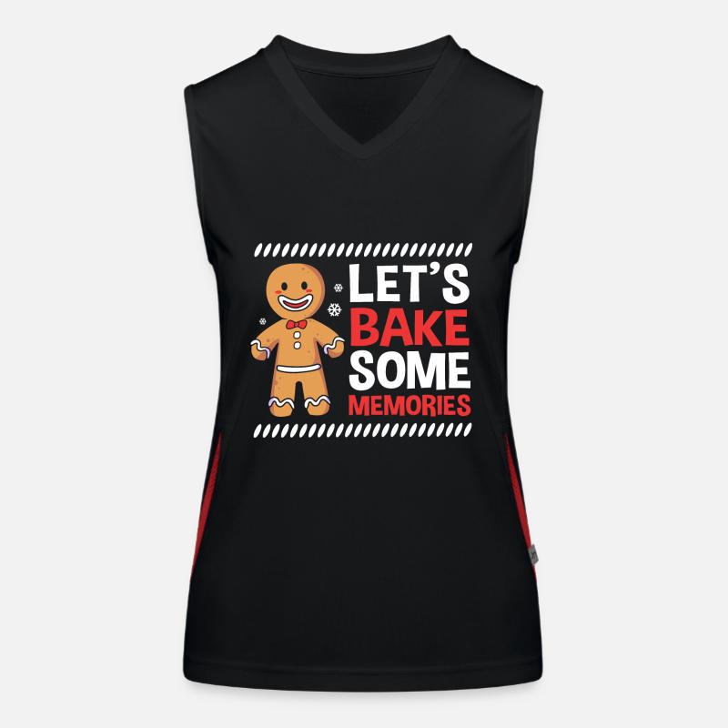 Lebkuchenmann Lebkuchenherz Lebkuchen Naschen Funktionelles Kontrast-Tank Top für Frauen