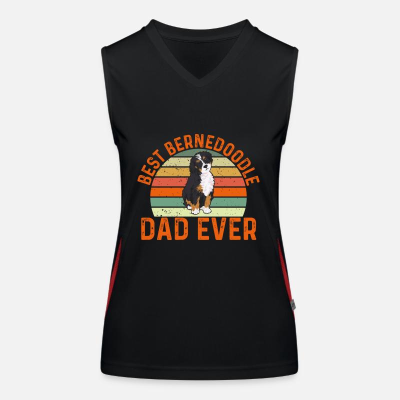 Bernedoodle Hund Funktionelles Kontrast-Tank Top für Frauen