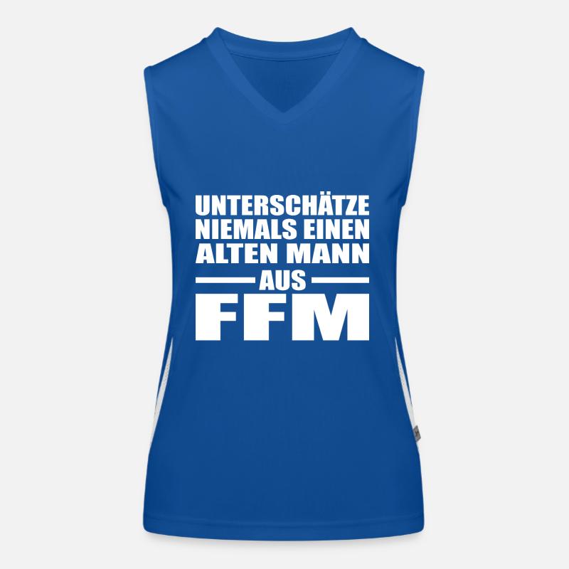 Alter Mann Frankfurt FFM Geburtstag Main Hessen Funktionelles Kontrast-Tank Top für Frauen