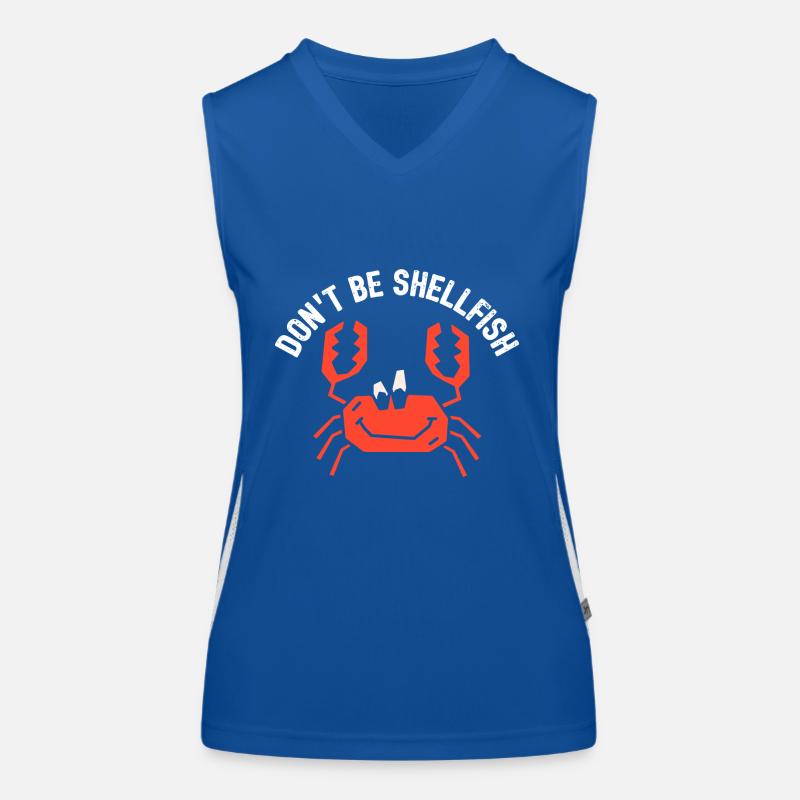 Crab Dont Be Shellfish Women's Functional Contrast Tank Top